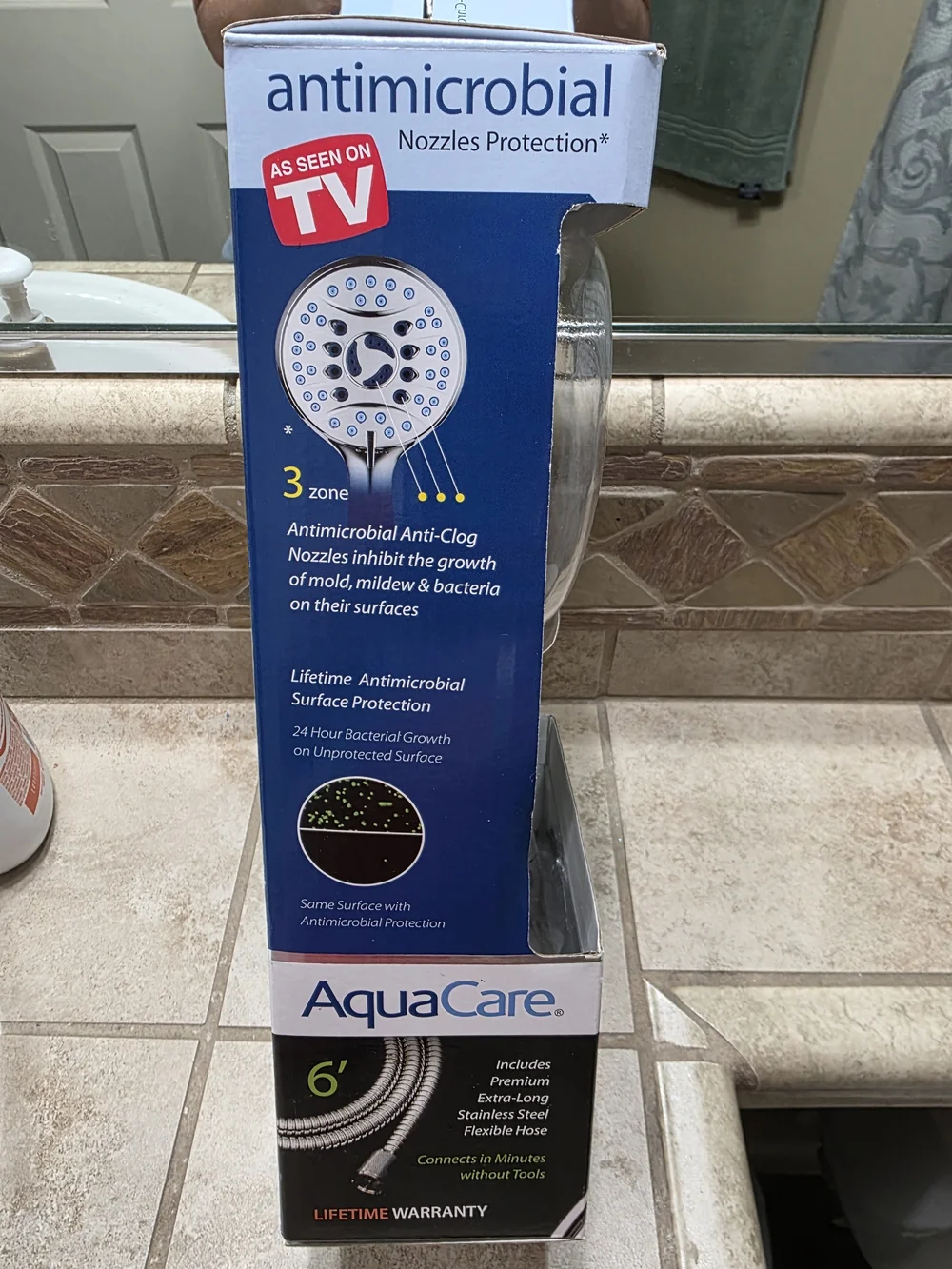 Antimicrobial Handheld Shower Head in Chrome
